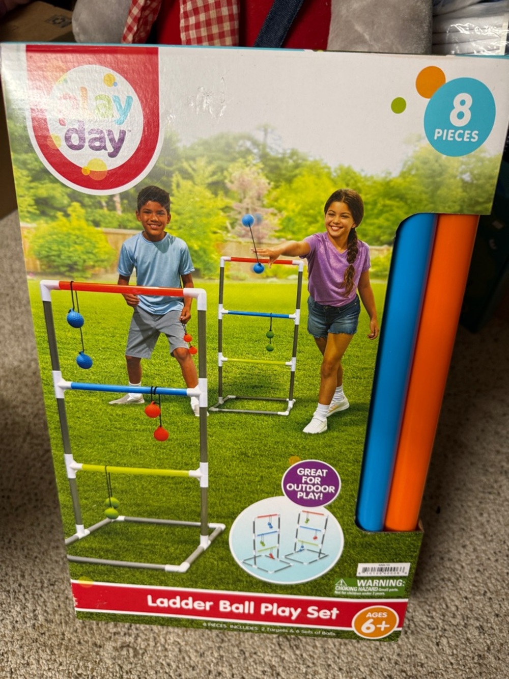 PlayDay Ladder Ball Play Set – Blue & Orange Outdoor Game for Kids
